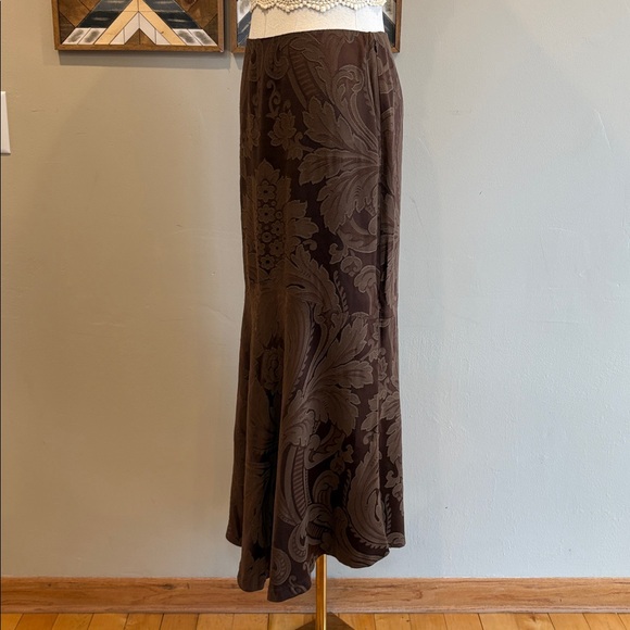 Ralph Lauren Black Label Baroque Jacquard Long Mermaid Flared Skirt size 2 - Picture 3 of 10